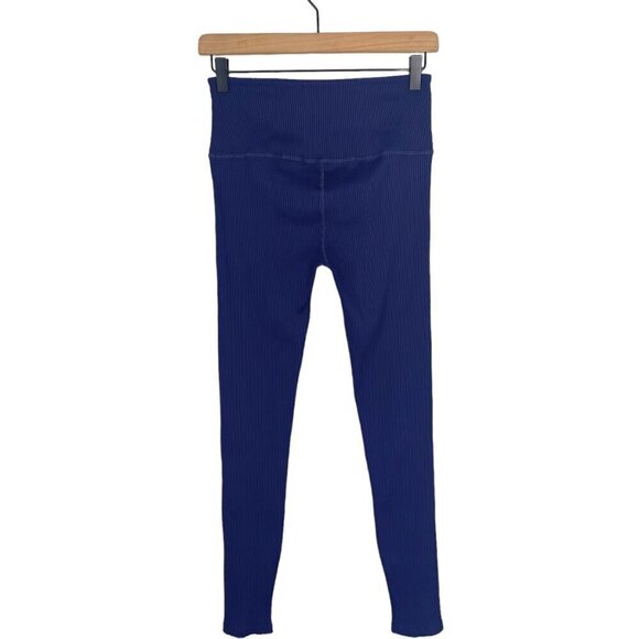 Carbon 38 Leggings Medium Ribbed 7/8 High Rise Smoothing Contour Gym Workout - Picture 6 of 10